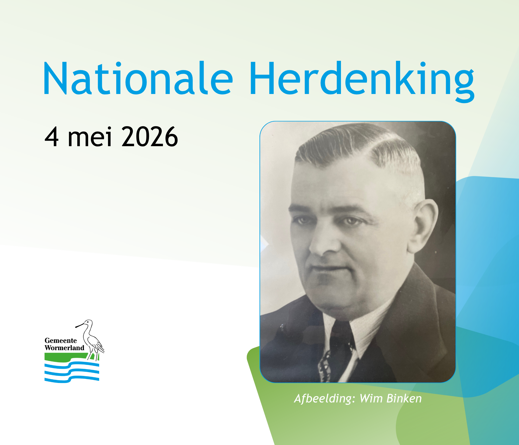 Uitnodiging dodenherdenking 4 mei 2026