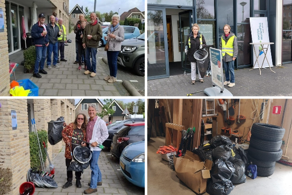Vrijwilligers tijdens world clean-up day