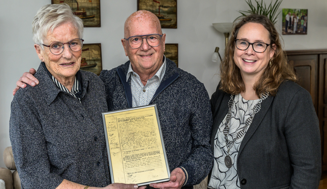 Echtpaar Van Zwam viert diamanten huwelijk!